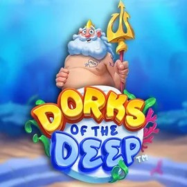 Dorks of the Deep slot logo by Hacksaw Gaming at Vauhdikas CasinoDorks of the Deep